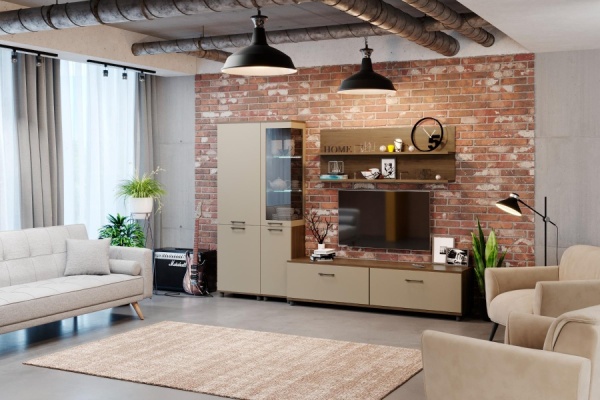 Гостиная Грейс №2 Гикори Джексон темный + Латте матовый